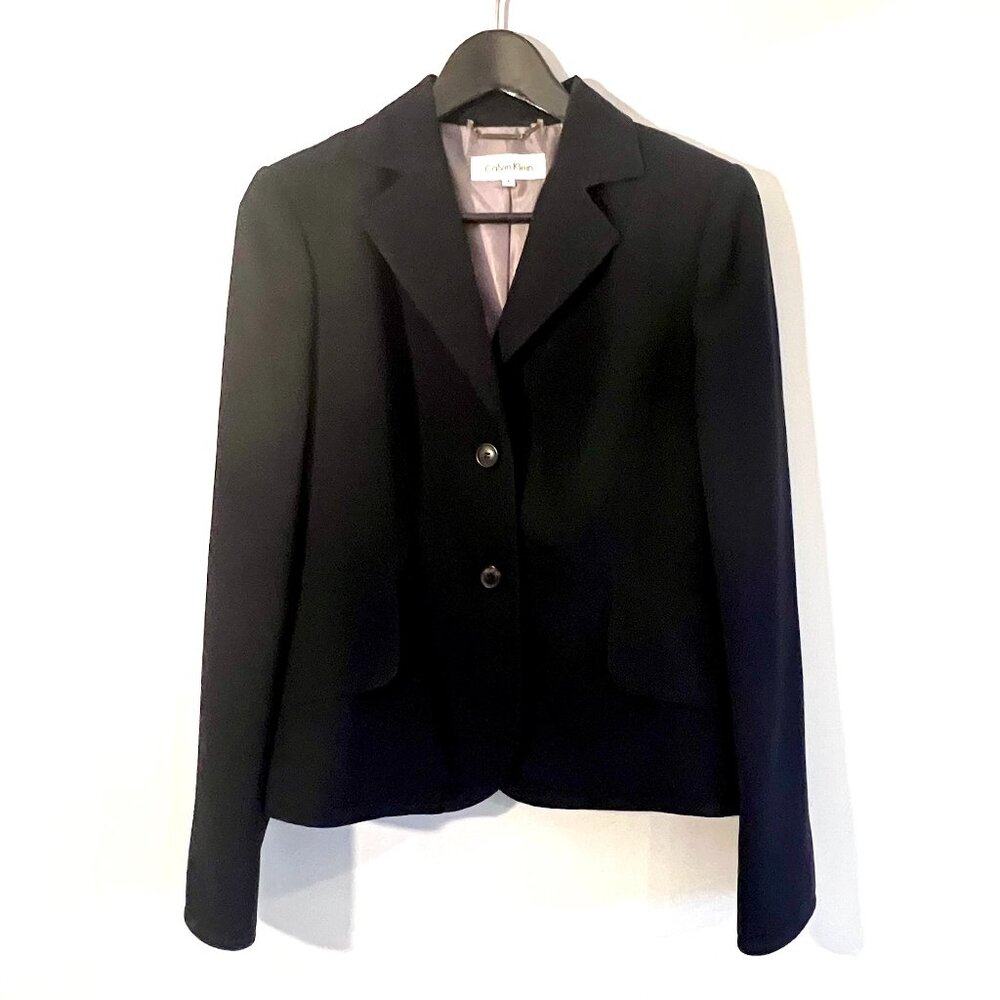Calvin Klein Blue/Black Blazer Size 4
